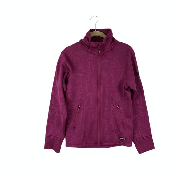 Kerrits Flex Fleece Soft Shell Jacket Plum Equestrian Full Zip Girls Size XL - Picture 1 of 9